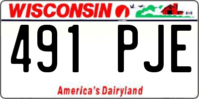 WI license plate 491PJE