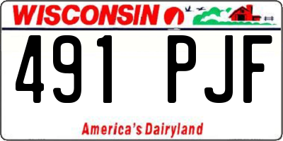 WI license plate 491PJF