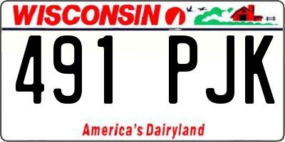 WI license plate 491PJK