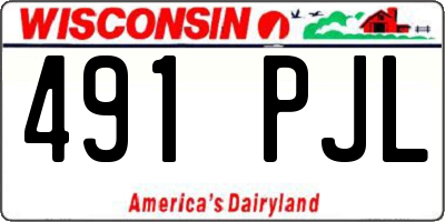 WI license plate 491PJL