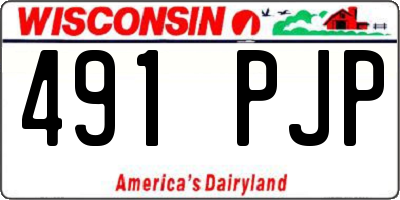 WI license plate 491PJP