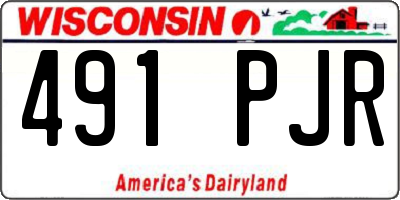 WI license plate 491PJR
