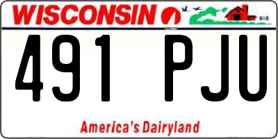 WI license plate 491PJU