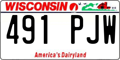 WI license plate 491PJW