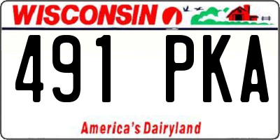 WI license plate 491PKA
