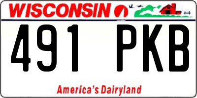 WI license plate 491PKB