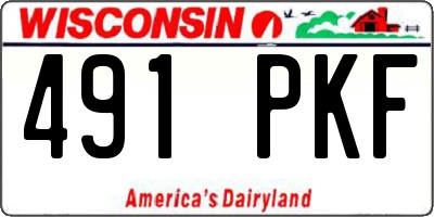 WI license plate 491PKF