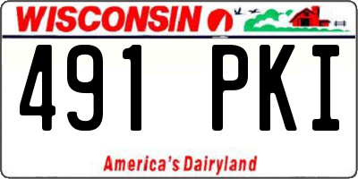 WI license plate 491PKI