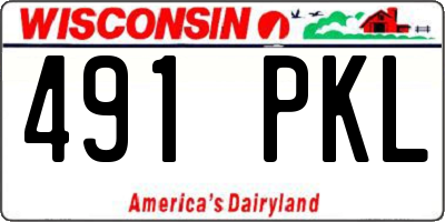 WI license plate 491PKL