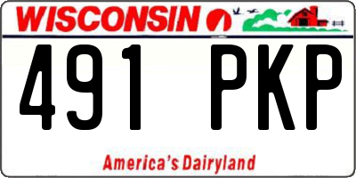 WI license plate 491PKP