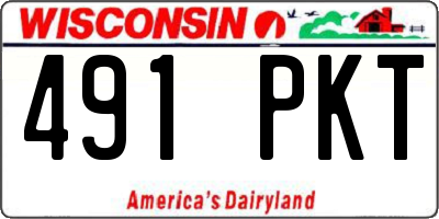 WI license plate 491PKT
