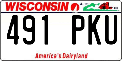 WI license plate 491PKU