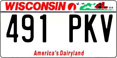 WI license plate 491PKV