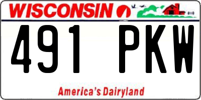 WI license plate 491PKW