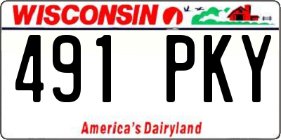 WI license plate 491PKY