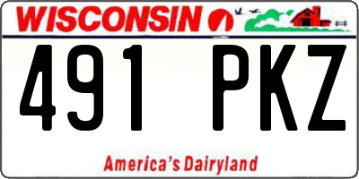 WI license plate 491PKZ