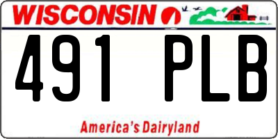 WI license plate 491PLB