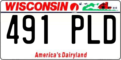 WI license plate 491PLD