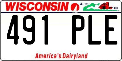 WI license plate 491PLE