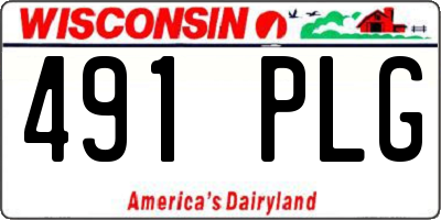 WI license plate 491PLG