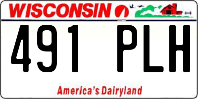 WI license plate 491PLH