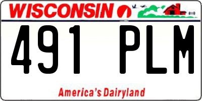WI license plate 491PLM