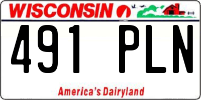 WI license plate 491PLN