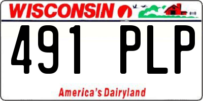 WI license plate 491PLP
