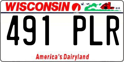 WI license plate 491PLR