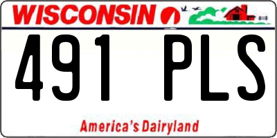 WI license plate 491PLS