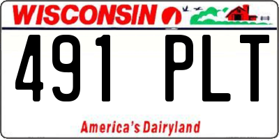 WI license plate 491PLT