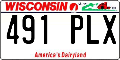 WI license plate 491PLX