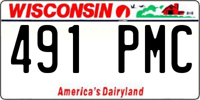 WI license plate 491PMC