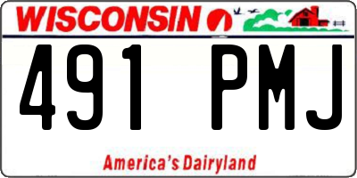 WI license plate 491PMJ
