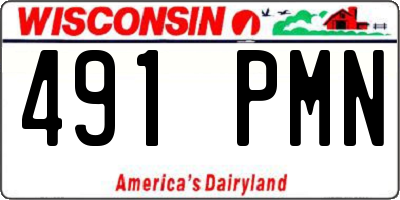 WI license plate 491PMN