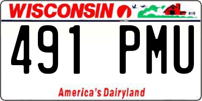 WI license plate 491PMU