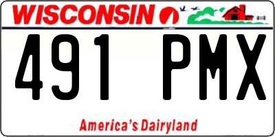 WI license plate 491PMX