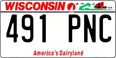 WI license plate 491PNC