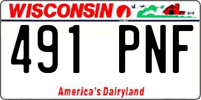 WI license plate 491PNF