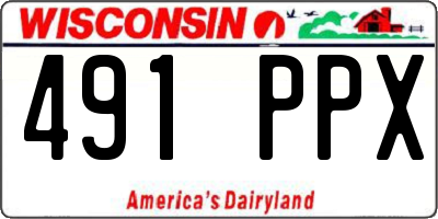 WI license plate 491PPX