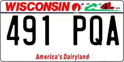 WI license plate 491PQA