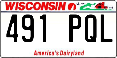 WI license plate 491PQL