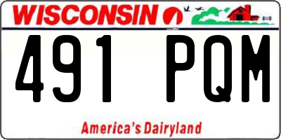 WI license plate 491PQM