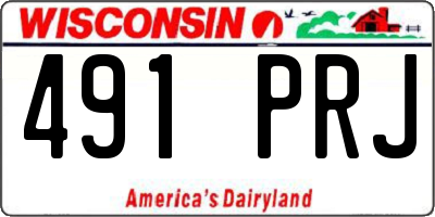 WI license plate 491PRJ