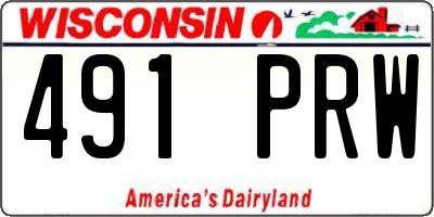 WI license plate 491PRW