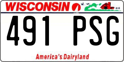 WI license plate 491PSG
