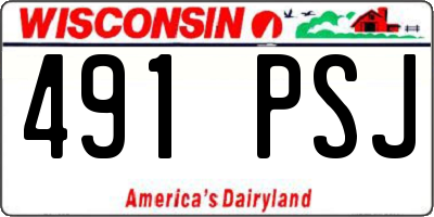 WI license plate 491PSJ