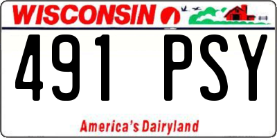 WI license plate 491PSY