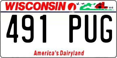 WI license plate 491PUG