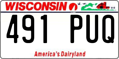 WI license plate 491PUQ